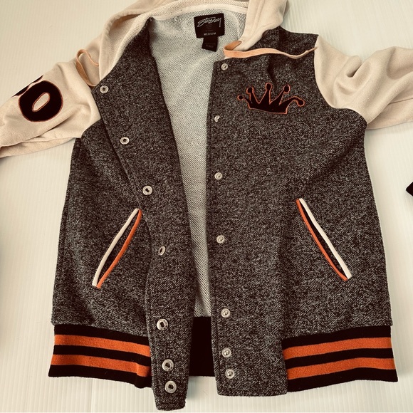 Stussy Snap Button Varsity Hoodie, M - Picture 10 of 12
